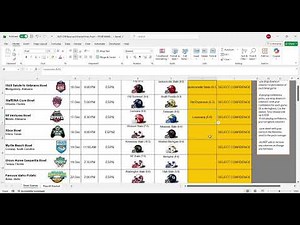 College Football Bowl Pick'em and Playoff Bracket Spreadsheet