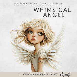 Whimsical Angel Clipart, Quirky Angel Clipart, Cute Whimsical Clipart, Instant Digital Download, PNG Art X 1 SINGLE Image, Commercial Use - Etsy