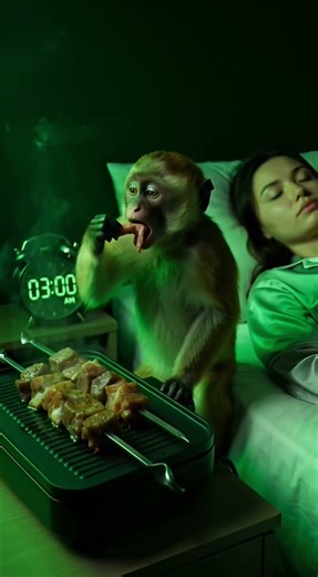 Why Is a Monkey Grilling BBQ at 3AM?