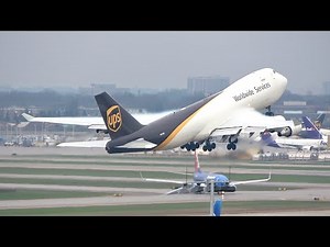 UPS 747-400 Effortless Takeoff at MSP