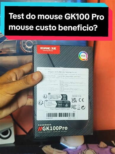 Testando o Mouse GK100 Pro 🔥 #mousecustobenefício #test #mouse #GK100pro