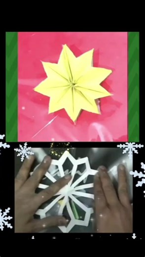 3D Paper Snowflake ❄️ Easy Winter DIY | Satisfying Craft #shorts