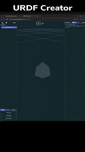 Create your robot URDF with a user interface? #Robotics #ROS2 #URDF