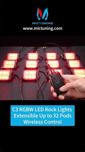 MICTUNING C3 Extensible RGBW LED Rock Lights! Extensible Up to 32 Pods🔥