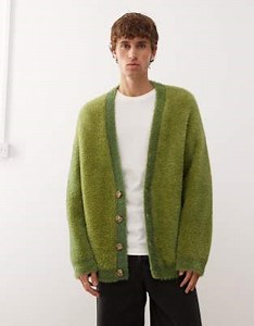 COLLUSION Fluffy green cardigan | ASOS