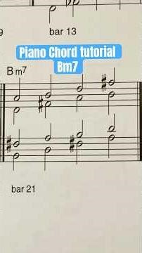 Bm7 piano tutorial #pianotutorial #chords #chordstutorial #chordsprogression #jazzchords #abrsm
