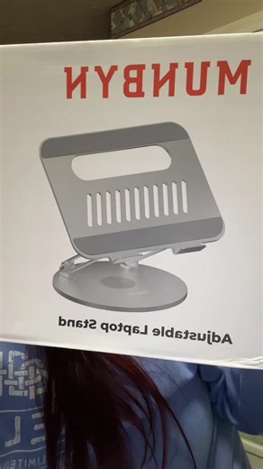 I’ve got something for anyone that uses a laptop. This stand allows you to stand and turn your computer at any angle. #laptop #laptopstand #standing #typing #work