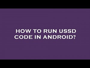 How to run ussd code in android?