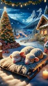 Silent Night in the Alps #silentnight #michaelbuble #alps #christmaseve #cuteanimals #shorts