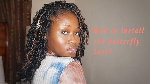 crochet butterfly locs 10 inch ombre brown