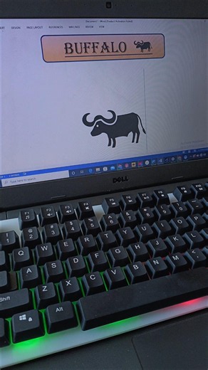 Buffalo 🦬 Logo | Ms Word | DSH. #shortcutkeys #usa.