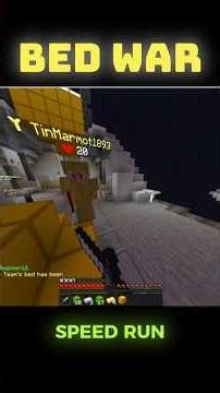 Minecraft bed war speed run #minecraft #bedwars #speedrun