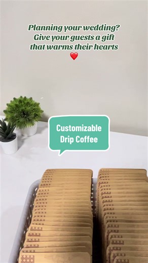 Create Custom Drip Coffee Wedding Favors