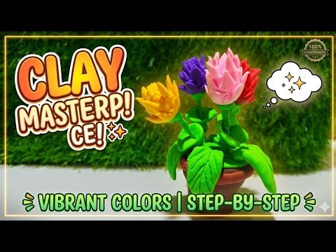 🌹 Easy Clay Flower Making for Beginners | DIY Craft Ideas nice video slime