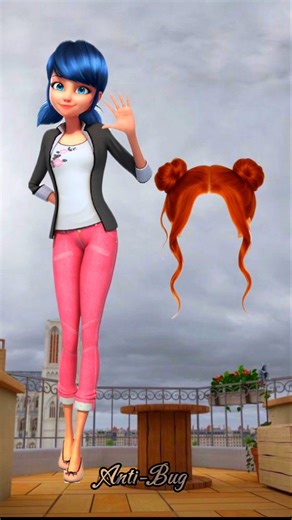 Miraculous characters as space buns hair | #miraculous #shorts #viral