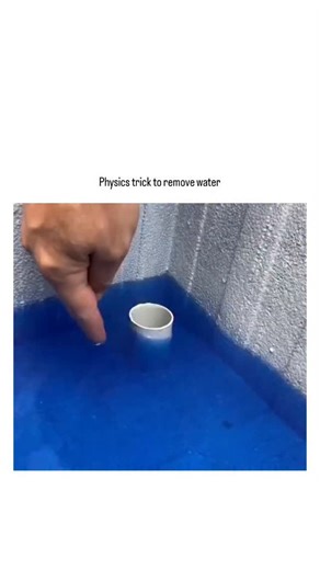 universe_decode on Instagram: "The post showcases a bell siphon trick, where pressing a plastic cup over a pool drain initiates continuous water flow through a hose by creating low pressure inside the cup, drawing water under its rim without a pump. This exploits the siphon effect, a principle of fluid dynamics where atmospheric pressure forces liquid up a tube after initial flow starts, as explained in engineering resources like Practical Engineering's analysis of aquaponic systems. Posted by @