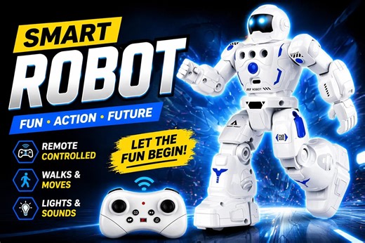 Watch Smart RC Robot Toy for Kids with Music & Movement on Amazon Live