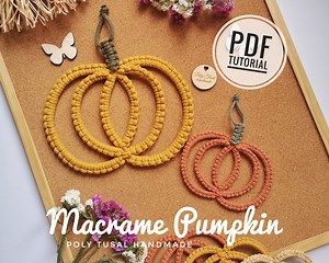 Macrame Pumpkin Pattern PDF Tutorial | Easy Halloween DIY | Digital ENGLISH Masterclass| Autumn Decor | Instant Download Poly Tusal Handmade - Etsy