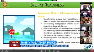 Authorities warn residents in Creek Fire burn area of rainy weather risks