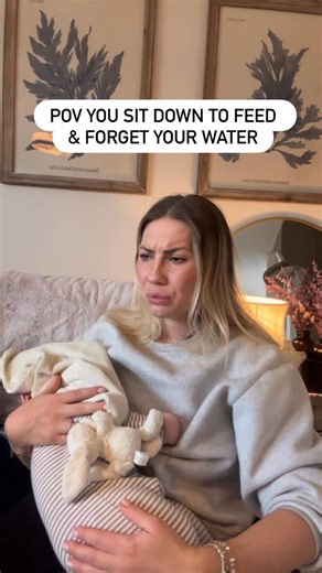 Harriet Maynard on Instagram: "You’ll never experience a thirst like it 🤣 (Just to point out this is not my original idea, I saw this when I was pregnant and thought it was hilarious but cannot find the original for the life of me now, so please tag if you know who it is so I can credit) 💜 #breastfeedingmum #breastfeedingthirst #breastfeedinghumor #babyhumor #postpartumhumor"