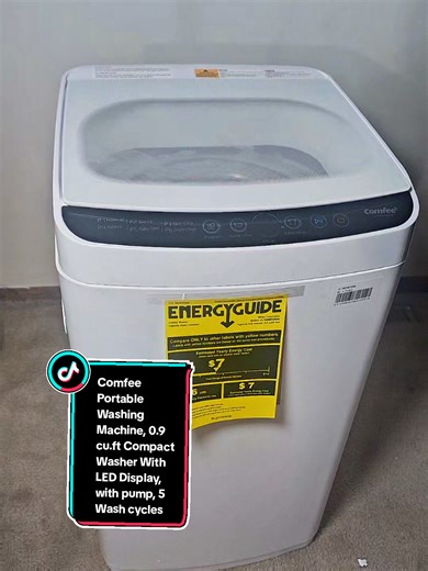 Respuesta a @ariannaviralcuba Comfee' Portable Washing Machine, gift, 0.9 cu.ft Compact Washer With LED Display, with pump, 5 Wash Cycles, 2 Built-in Rollers, Space Saving Full-Automatic Washer, Jumpstart #portablewashingmachine #washingmachine #lavadora #lavadoraportatil #automaticwashingmachine @Midea-US