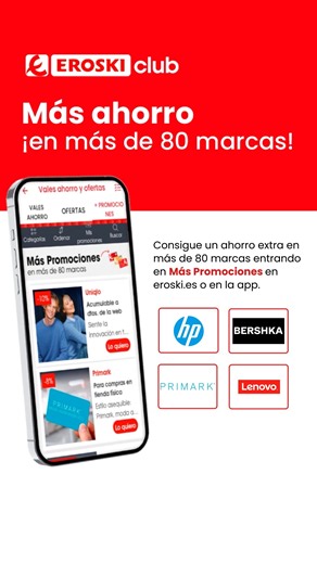 🛍️✨ ENERO siente mejor con un AHORRO extra ✨🛍️ Porque las rebajas están bien… pero disfrutar de ahorro extra en 80 marcas, aún mejor 😌❤️ Entra en el espacio Más Promociones desde eroski.es o la App EROSKI y suma ventajas a tus compras de enero. ¡Descarga la app! 👉🏼 https://eros.ki/0b62df #EROSKIcontigo #MasPromociones #Ahorro #Rebajas #AhorroExtra | Eroski