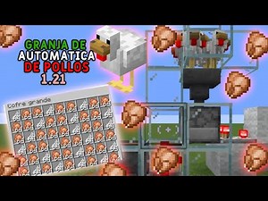 🔥¿COMO HACER MEJOR granja de POLLOS automática en Minecraft 1.21 🐔 Fácil, Rápida y Eficiente!