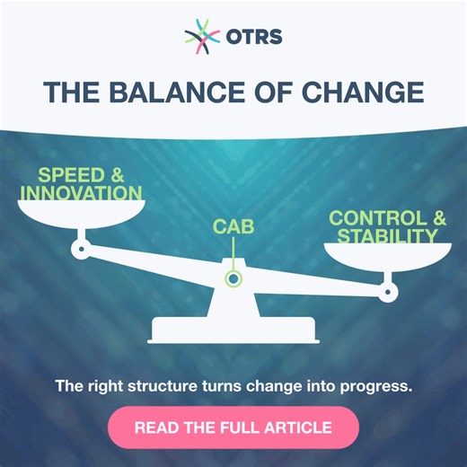 A Change Advisory Board isn’t a barrier, it’s a catalyst. When structured with the right people, purpose, and timing, it turns change management into a leadership discipline. The result: lower risk, faster alignment, and better business outcomes. Discover practical CAB best practices and the key to efficient change management. 👉 Read the article. Link in the comments. | OTRS Group