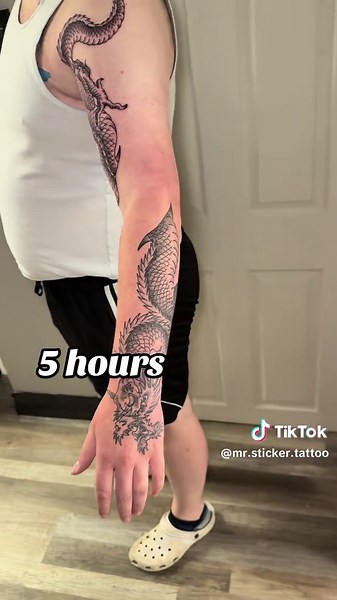 Bottom part is healed and top is fresh, total tattoo time 5 hours #tattoo #9thgategallery #capebreton #novascotia