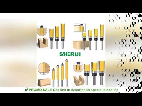 1/4?? 8mm Shank Long Blade Flush Trim Router Bit With Bearing for Wood Template Pattern Bit Tungsten