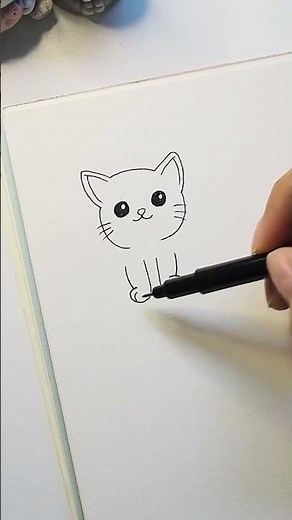 วาดแมวง่ายๆ 😺 #วาดรูปกัน #วาดแมว #drawing #art