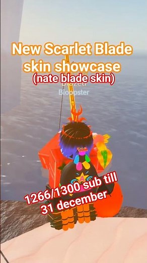 New Nates Blade Skin Showcase (Scarlet Blade) in Roblox Fisch #roblox #fisch #fy #fyp #short #shorts