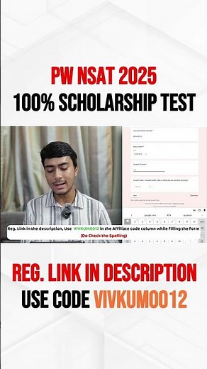 PW NSAT 2025 100% Scholarship Test | Free Registration Link | Complete Details | How To Apply?