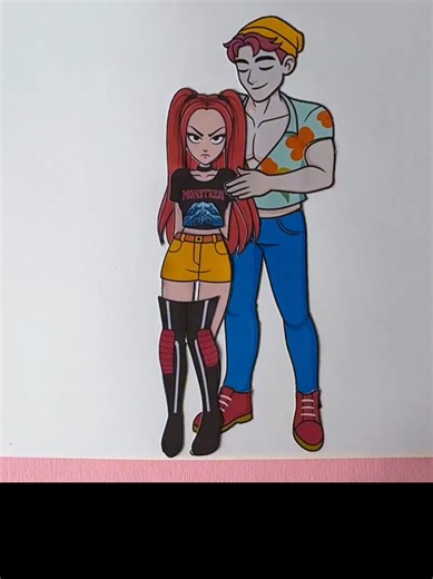 Lovely Couple Huntrix Mira and Saja Boys - Kpop Demon Hunters - Sticker Book DIY #kpopdemonhunters #mira #sajaboys #stickerbook #diy