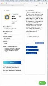 School AI: Create Clear and Professional Emails with Mail Master
