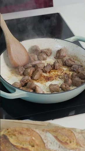 One-pot beef casserole with roasted eggplant, tomato and capsicum