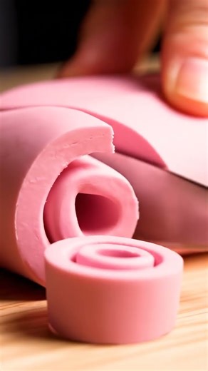 Perfect Clay Curl Slice | Macro ASMR Satisfaction ✨😍