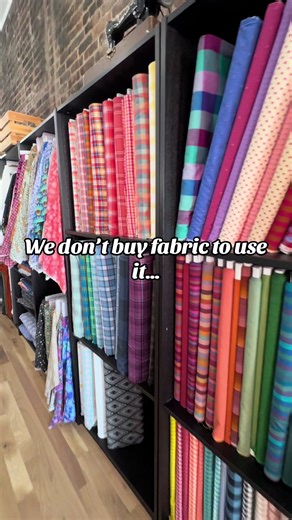 Let’s be honest, fabric collecting and sewing are two totally different things 😂 #fabrichaul #fabricstore #quilting #sewing #quilt