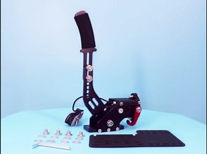 Mkbve 14Bit PC USB Handbrake - Sim Racing Handbrake for Logitech G920 G29 G25 G27 T500 T300 FANATECOSW Dirt Rally(Black Mounting Plate)