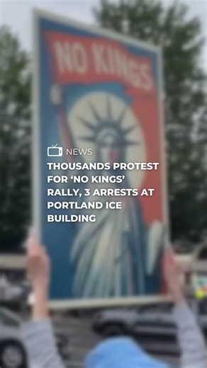 Thousands of people protested the Trump administration in a peaceful rally in downtown Portland on Saturday. In a separate protest near the U.S. Immigration and Customs Enforcement building, three people were arrested after Portland police declared a riot. Find the full story on the FOX 12 app. | FOX 12 Oregon