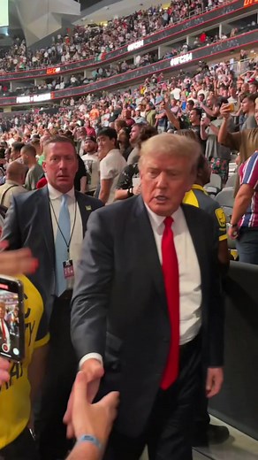 Donald Trump Walking at UFC Event