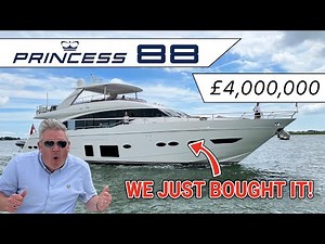 We just bought this £4,000,000 Princess 88 - (and refitted it) Let me show you everything!