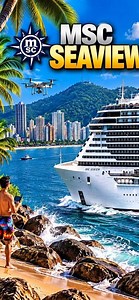 MSC SEAVIEW cruise ship in Santos #cruise @cruzeiros2025 #google #drone #shorts