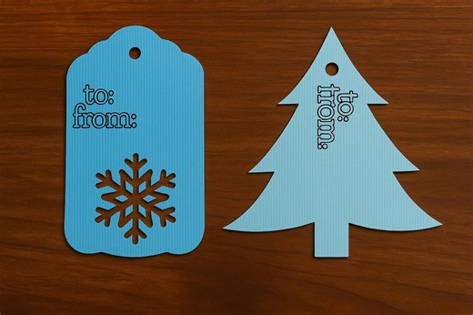 Festive Gift Tags – Christmas Tree Tag, Snowflake Tag – Holiday Packaging - Etsy