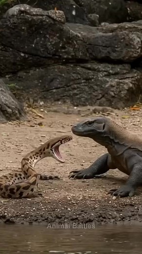 Python vs Komodo dragon fighting. #fypシviralシ2024 #viralreelsシ #wildlifeplanet #highlight #trend #animals #wildlife #nature #fyp | Bigshow Comedies