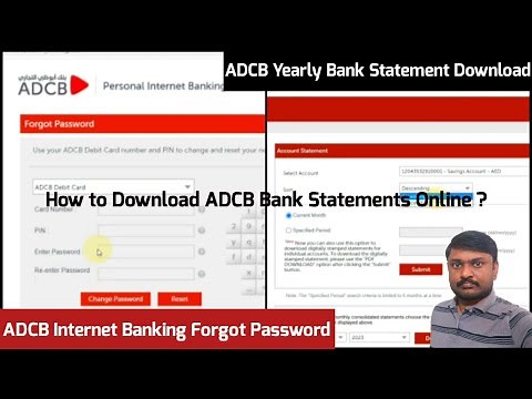 ADCB Bank Statements Online Download #adcbhayyak // ADCB Internet Banking Forgot Password