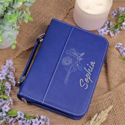 Custom Leather Bible Case | Personalized Book Cover - Etsy