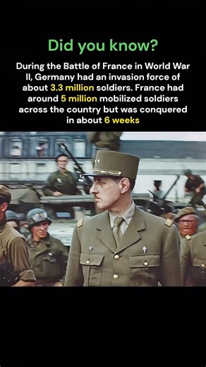 How long did it take Germany to conquer France in World War II?