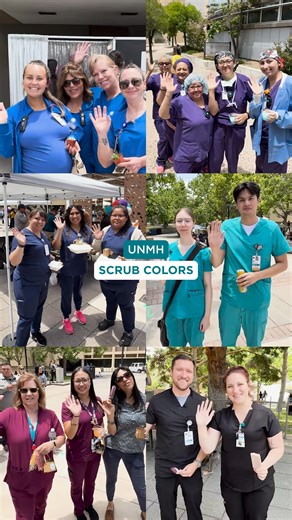 Here’s what some of the different scrubs & uniform colors mean at UNM Hospital! 🏥 | UNM Hospital