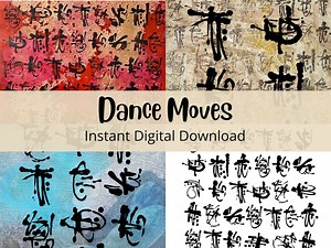 Dance Moves: Digital Collage Paper, Instant Download Printable, Art Journal Page, Mixed Media Art Paper - Etsy